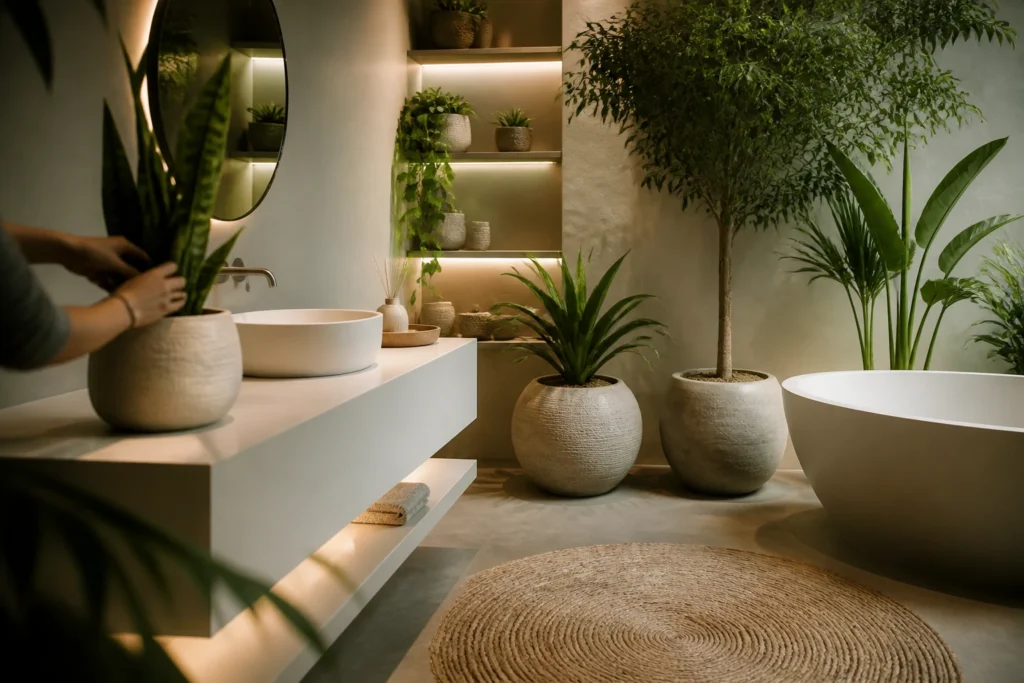 11 Bathroom Plants That Work in Windowless Bathrooms and What I Did To Make It Work For Me